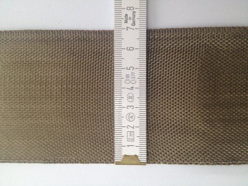 Ruban en fibre de basalte, 70 mm, 0,21 mm, 26 g/m, avec un bord en fil de PP brun