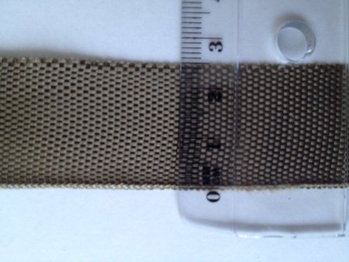 Ruban en fibre de basalte 25 mm 5,97 g/m 0,17 mm, deux bords en fibre de basalte